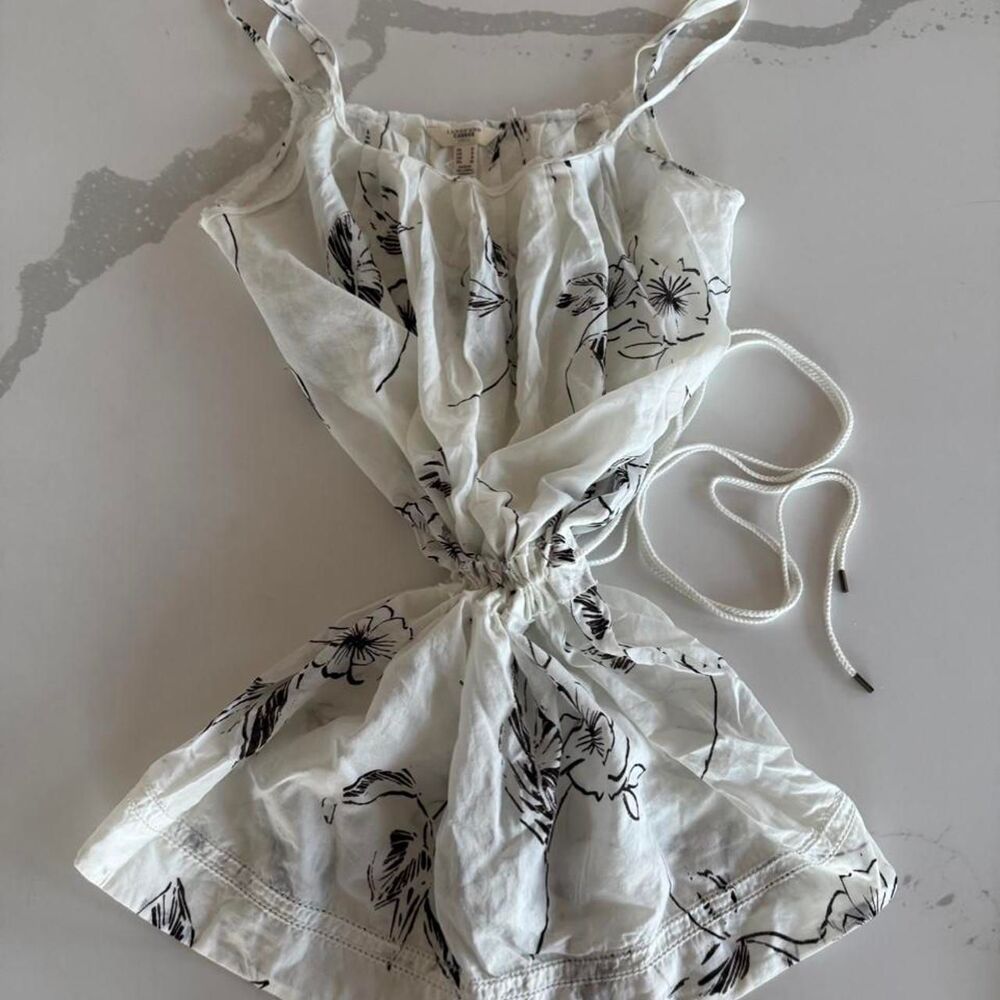 Lands-end Women's White and Cream Dress